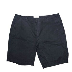 Talbots Womens Black Cotton Blend Shorts Size 20W